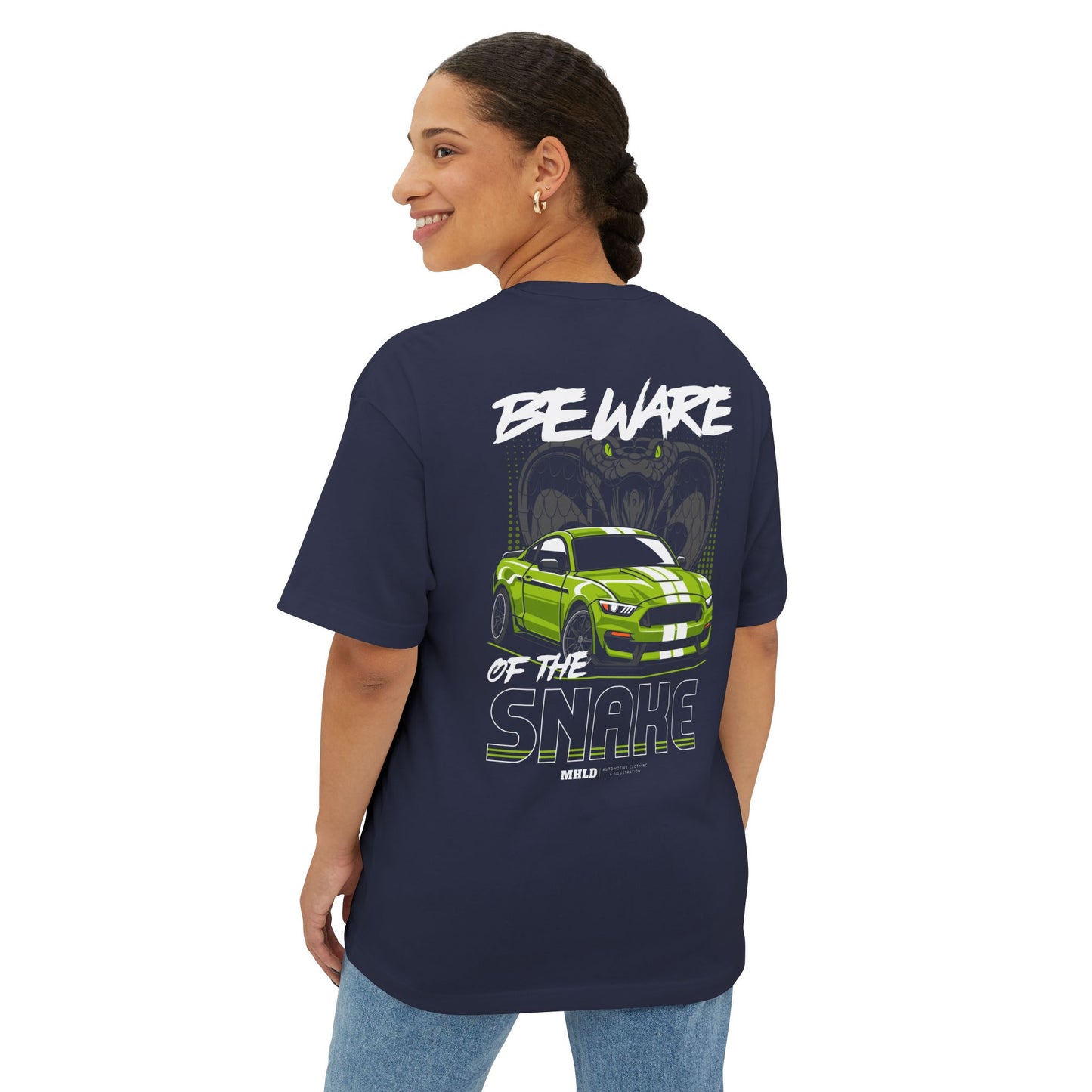 Ford Shelby GT500 Car Unisex Two Sides Printed Boxy Tee