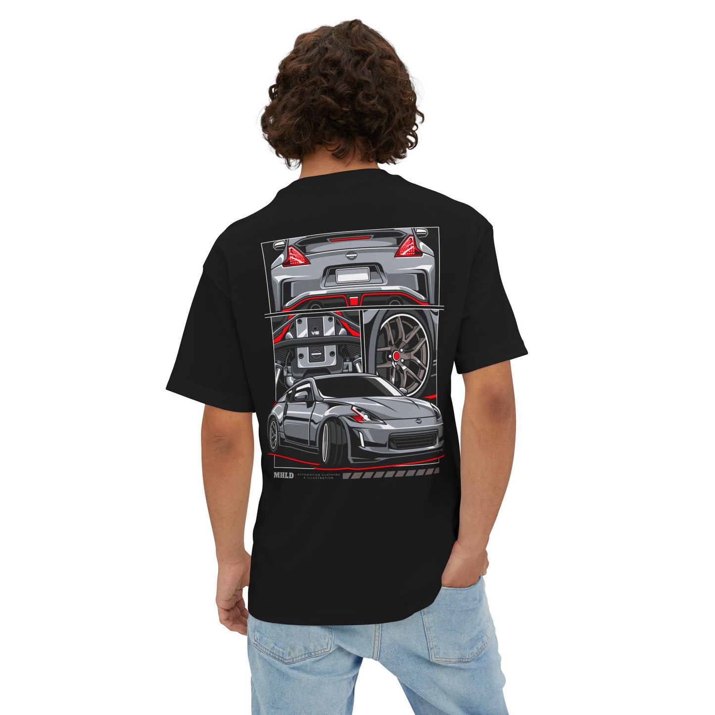 Nissan Fairlady 370Z Car Unisex Two Sides Printed Boxy Tee