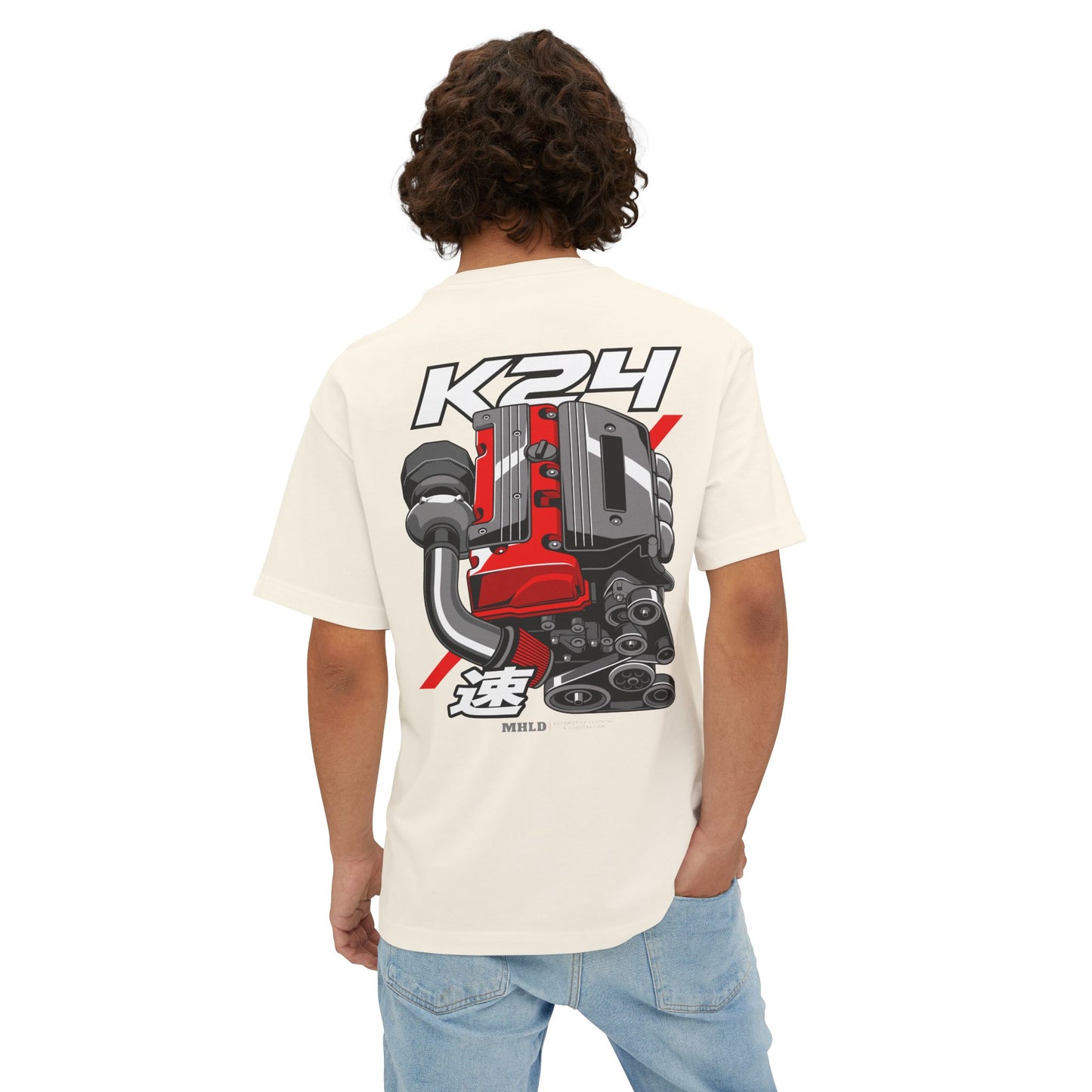 K24 Engine Unisex Two Sides Printed Boxy Tee