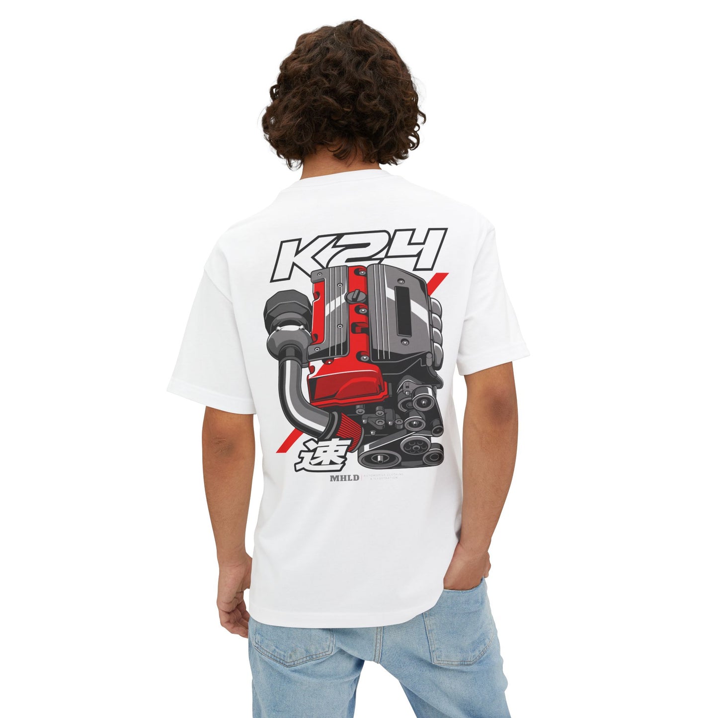 K24 Engine Unisex Two Sides Printed Boxy Tee