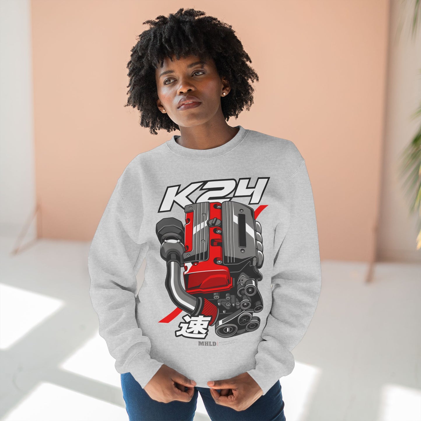 K24 Turbo Engine Crewneck Sweatshirt Unisex