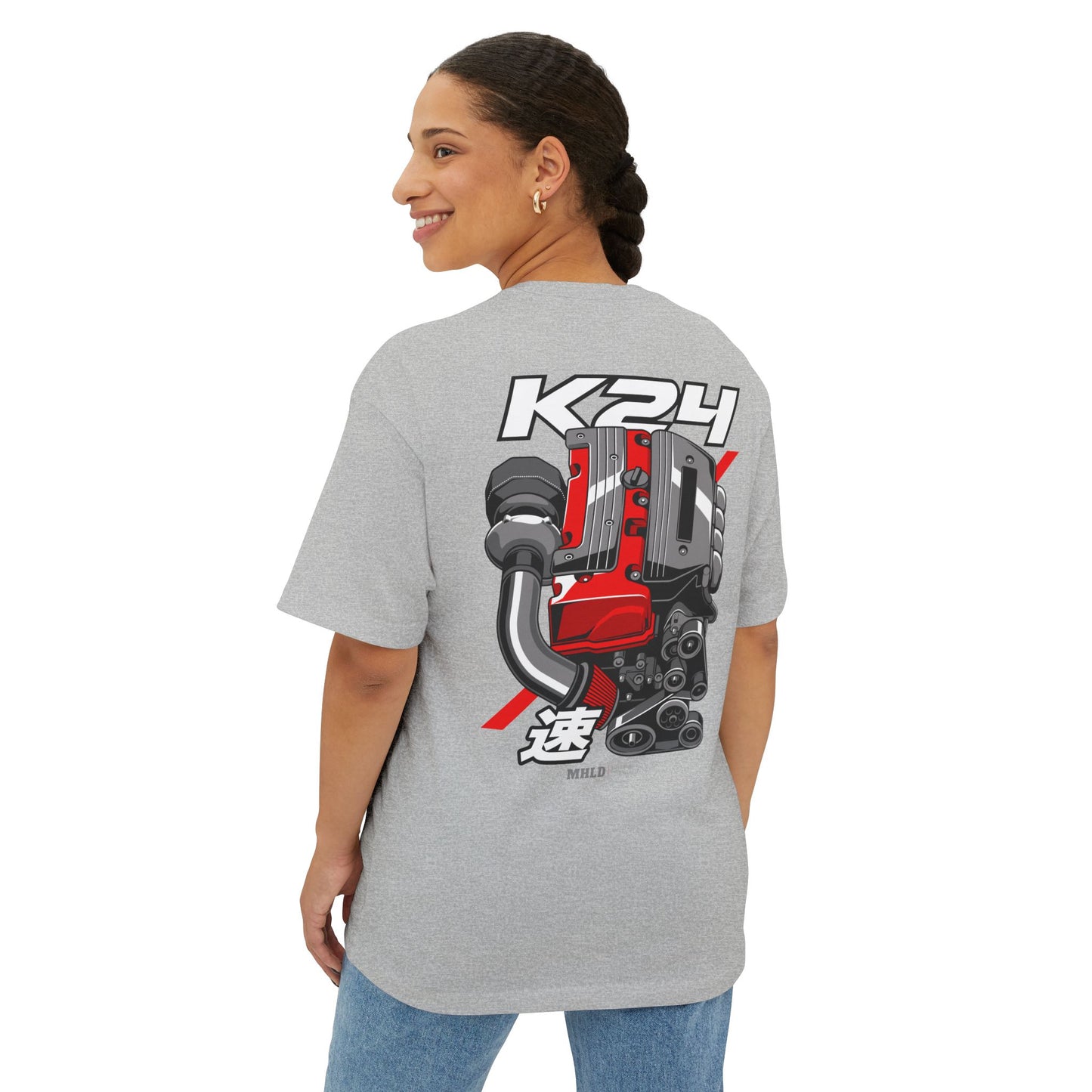 K24 Engine Unisex Two Sides Printed Boxy Tee