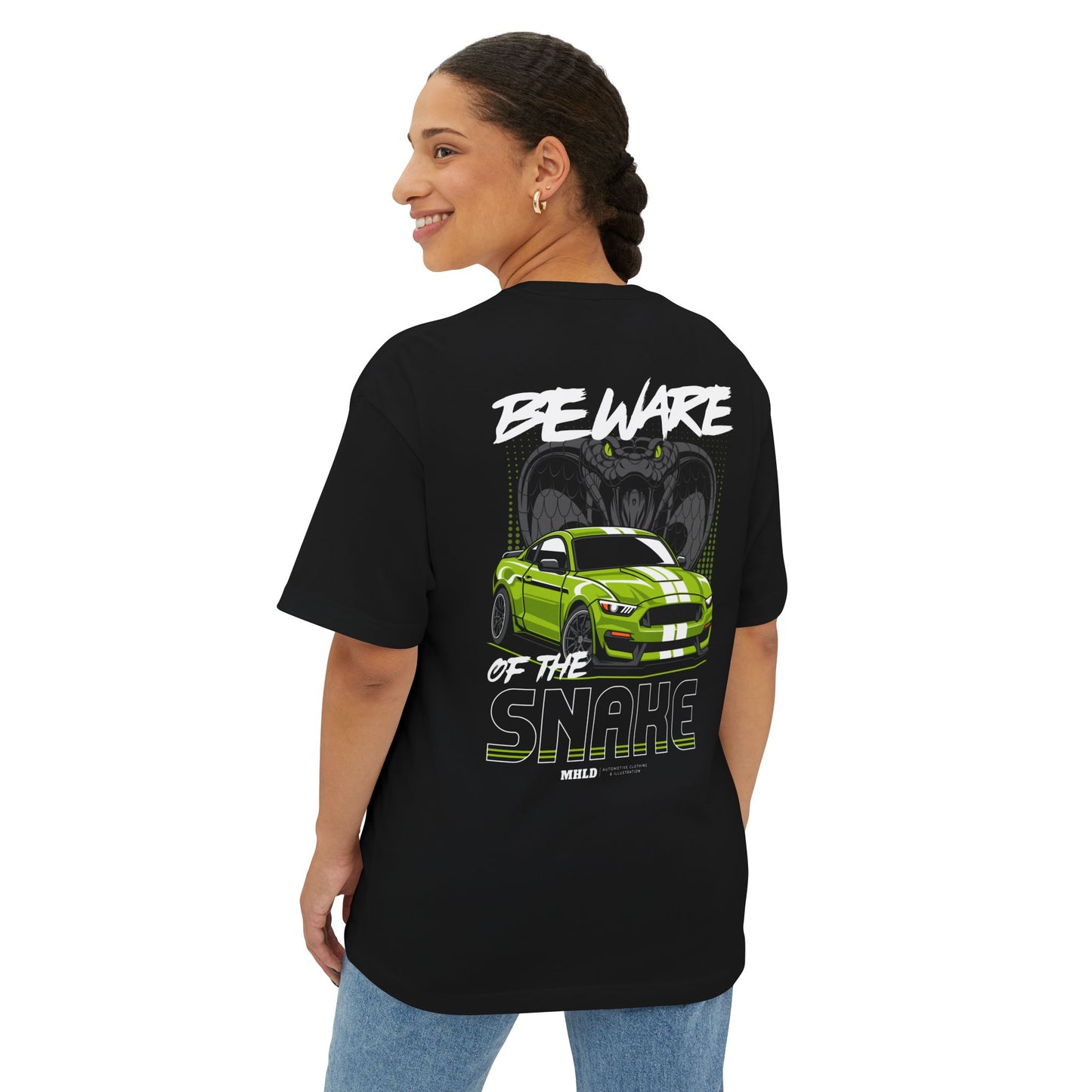 Ford Shelby GT500 Car Unisex Two Sides Printed Boxy Tee