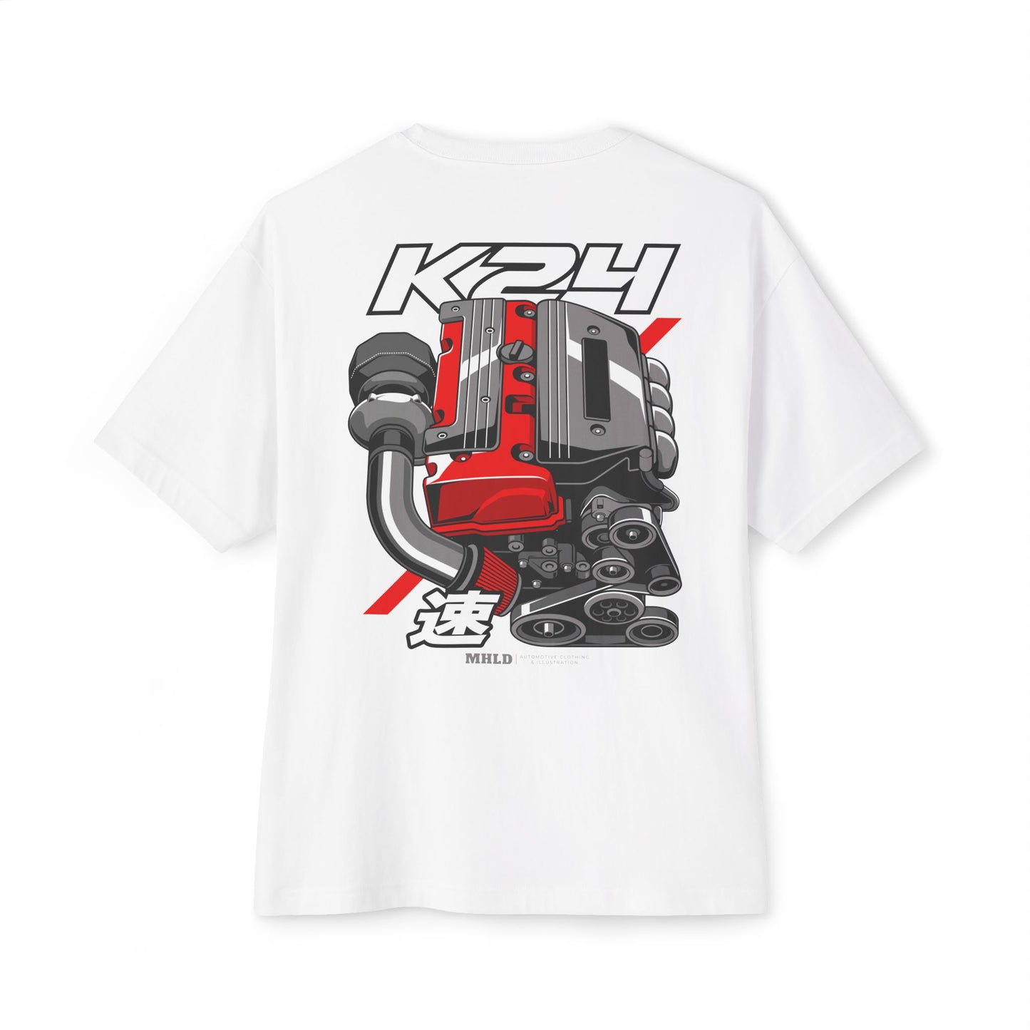 K24 Engine Unisex Two Sides Printed Boxy Tee