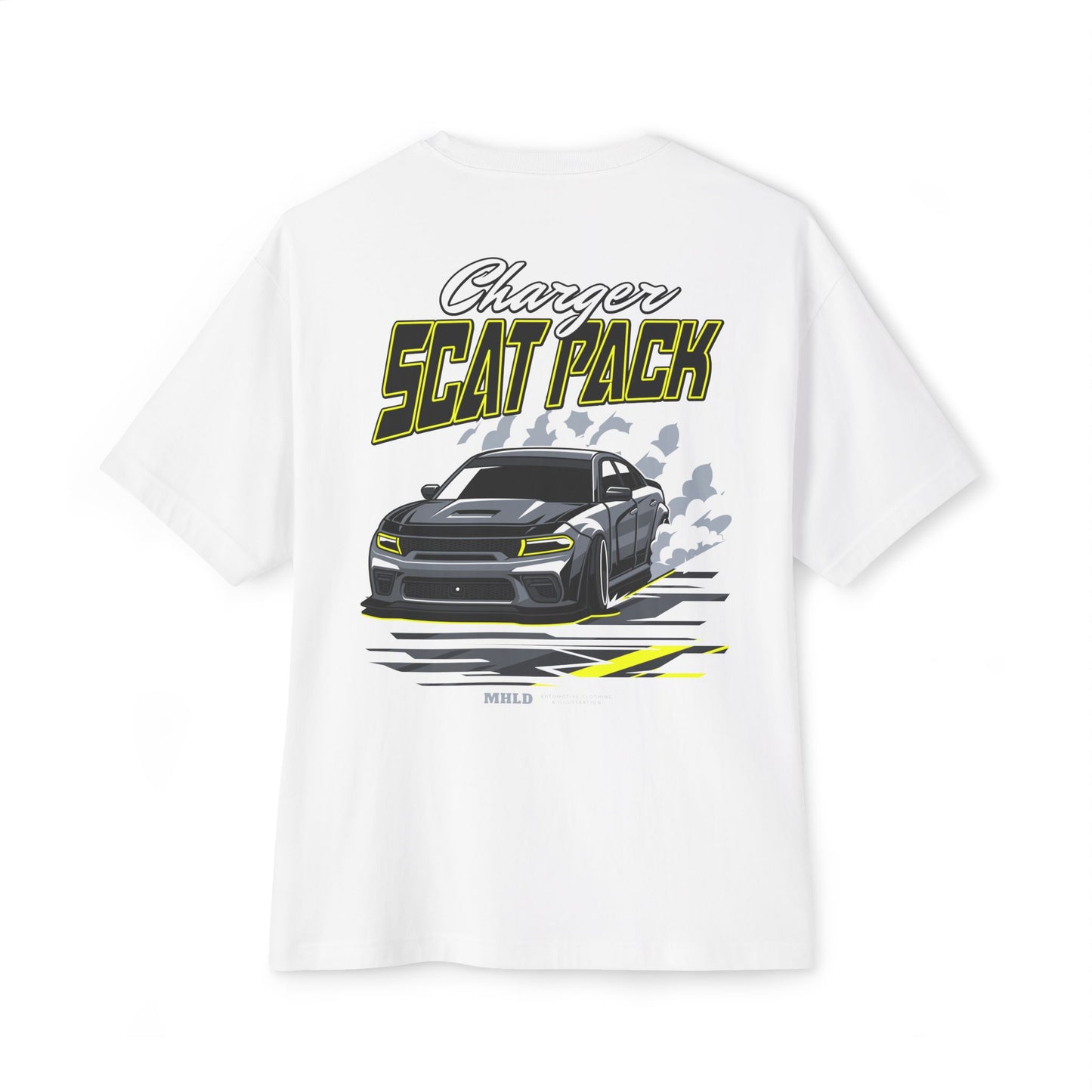 Dodge Charger Scat Pack Car Unisex Two Sides Graphic Boxy Tee