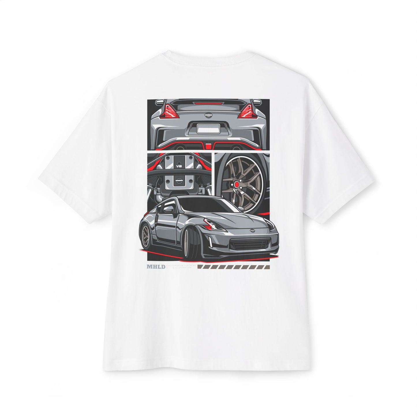 Nissan Fairlady 370Z Car Unisex Two Sides Printed Boxy Tee
