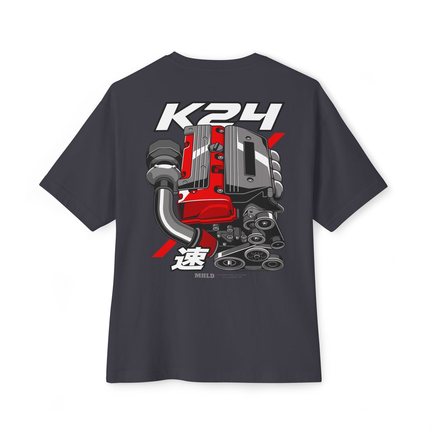 K24 Engine Unisex Two Sides Printed Boxy Tee