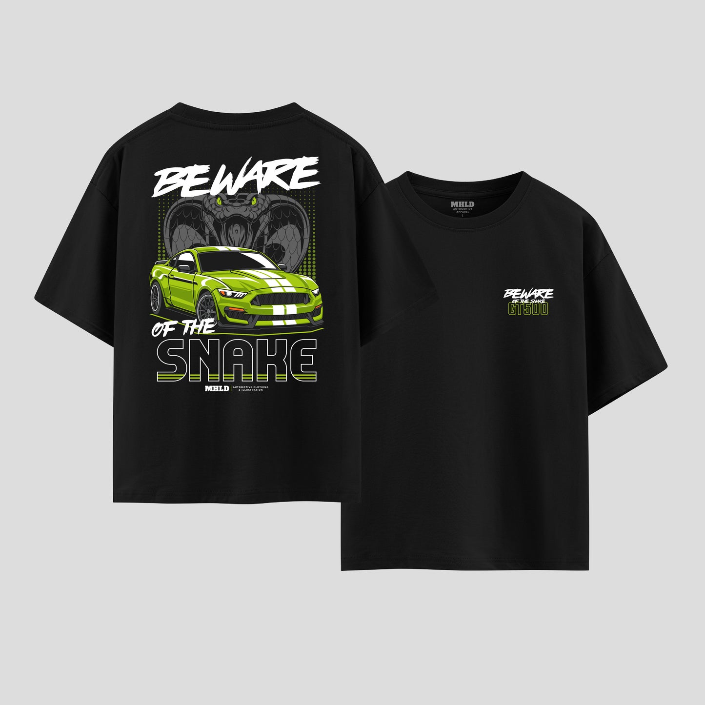 Ford Shelby GT500 Car Unisex Two Sides Printed Boxy Tee