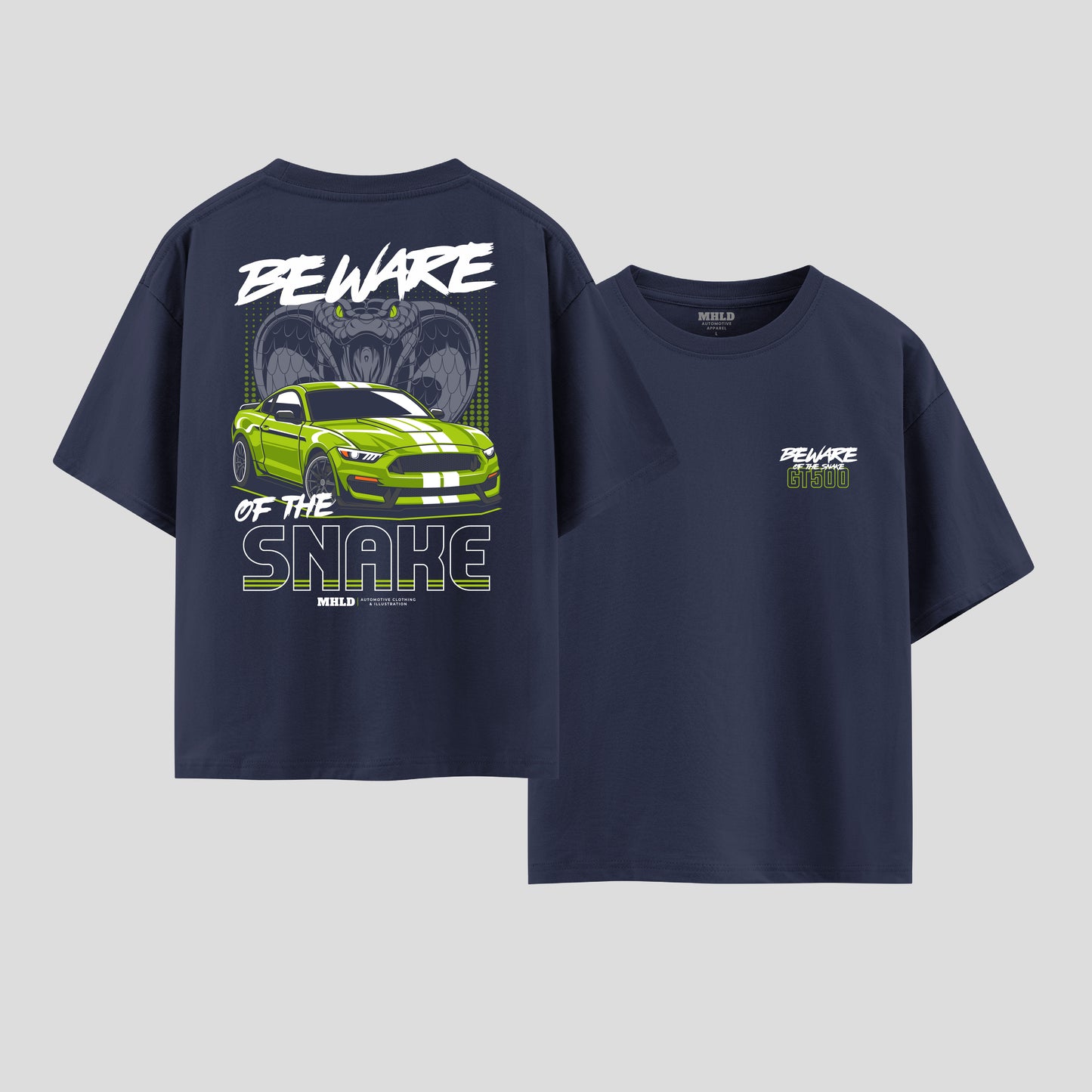 Ford Shelby GT500 Car Unisex Two Sides Printed Boxy Tee