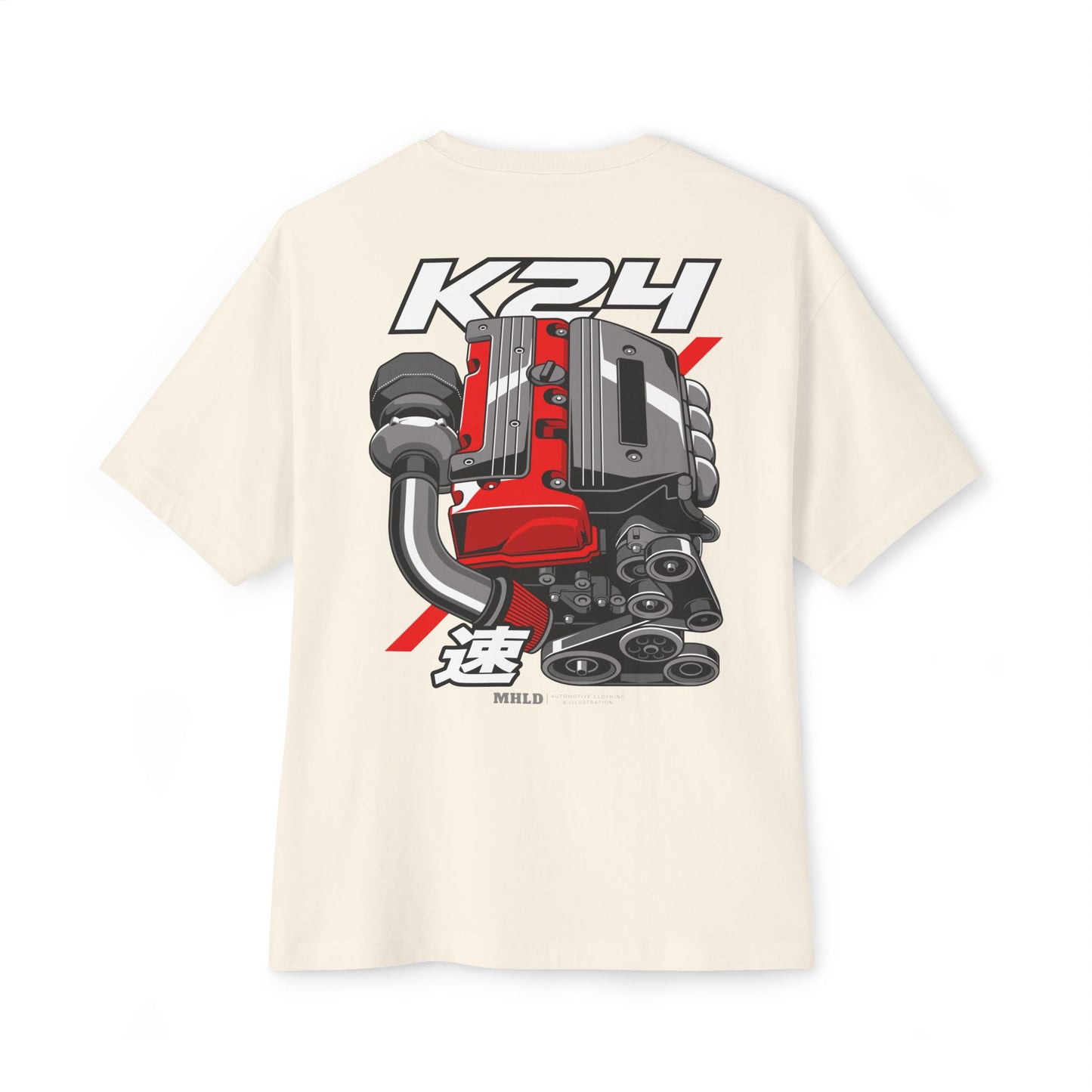 K24 Engine Unisex Two Sides Printed Boxy Tee