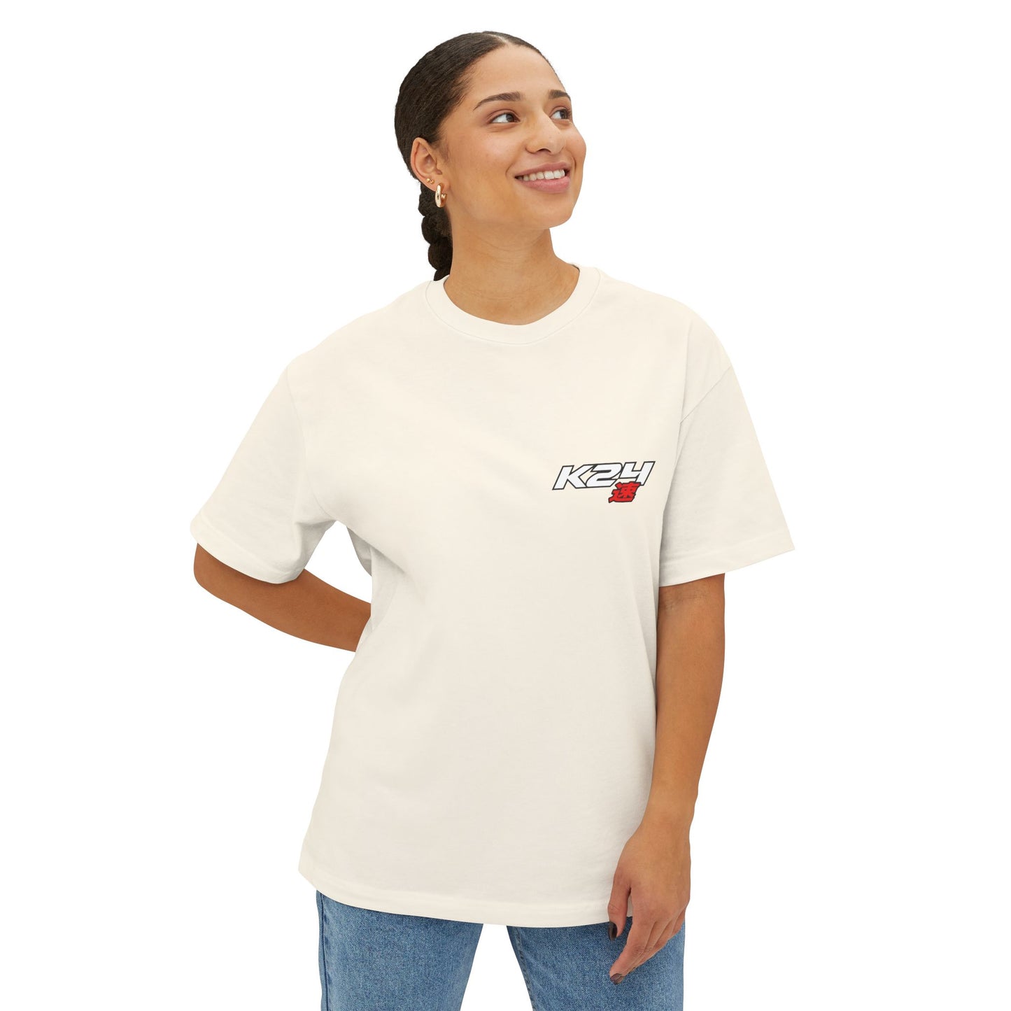 K24 Engine Unisex Two Sides Printed Boxy Tee