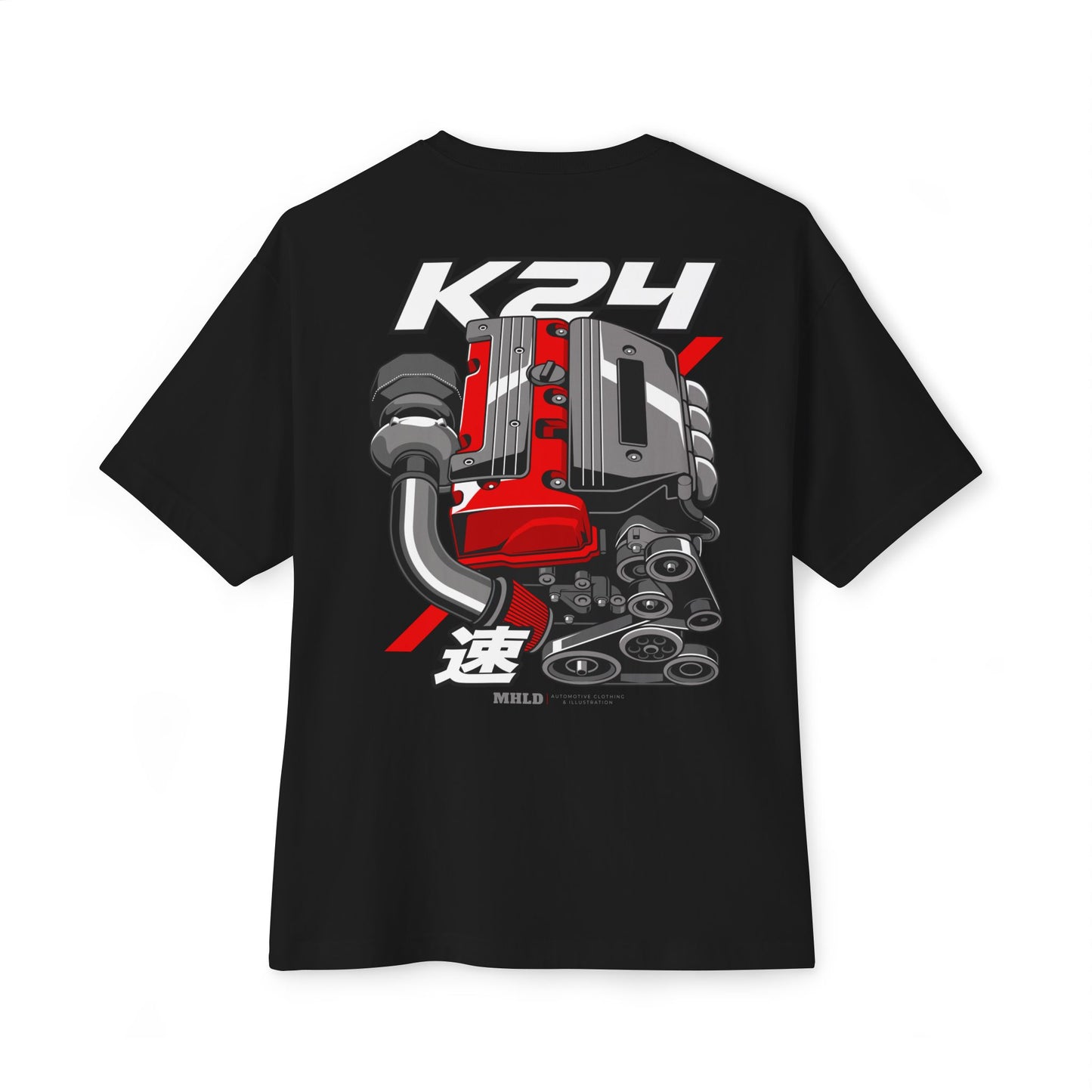 K24 Engine Unisex Two Sides Printed Boxy Tee