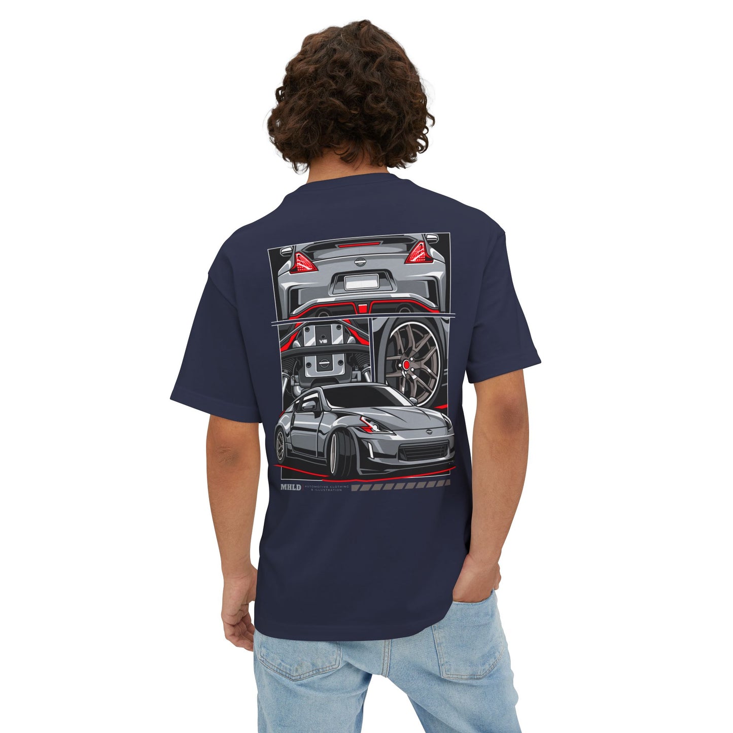 Nissan Fairlady 370Z Car Unisex Two Sides Printed Boxy Tee