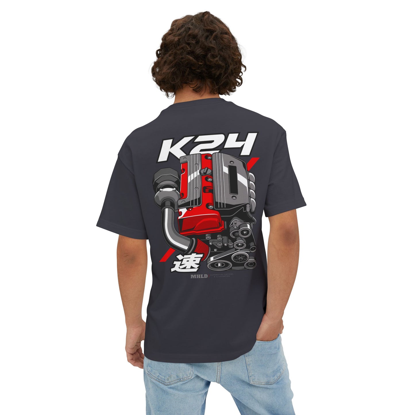 K24 Engine Unisex Two Sides Printed Boxy Tee