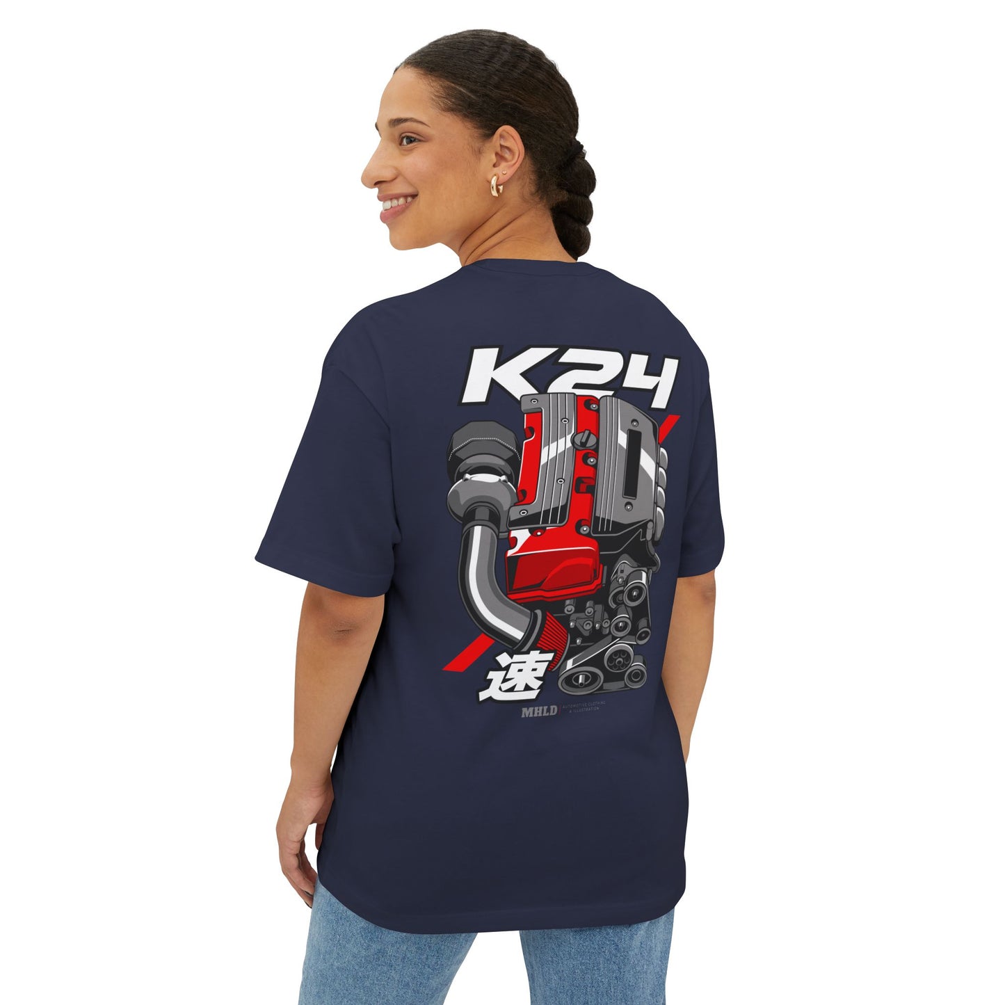 K24 Engine Unisex Two Sides Printed Boxy Tee