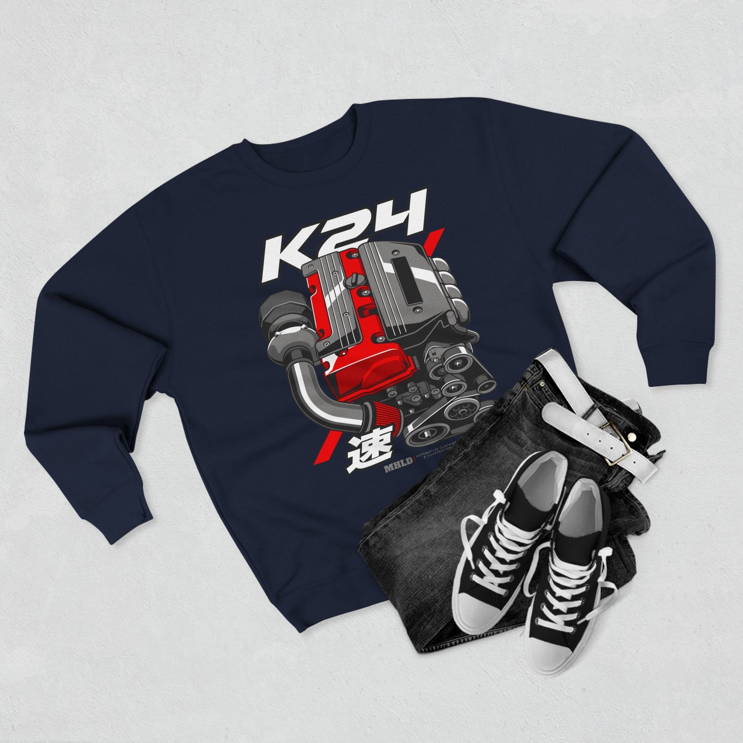 K24 Turbo Engine Crewneck Sweatshirt Unisex