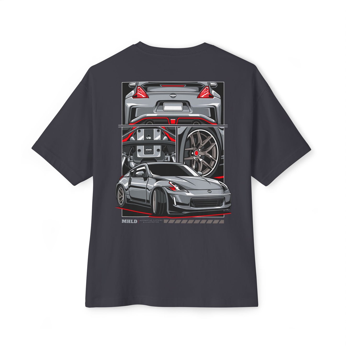 Nissan Fairlady 370Z Car Unisex Two Sides Printed Boxy Tee