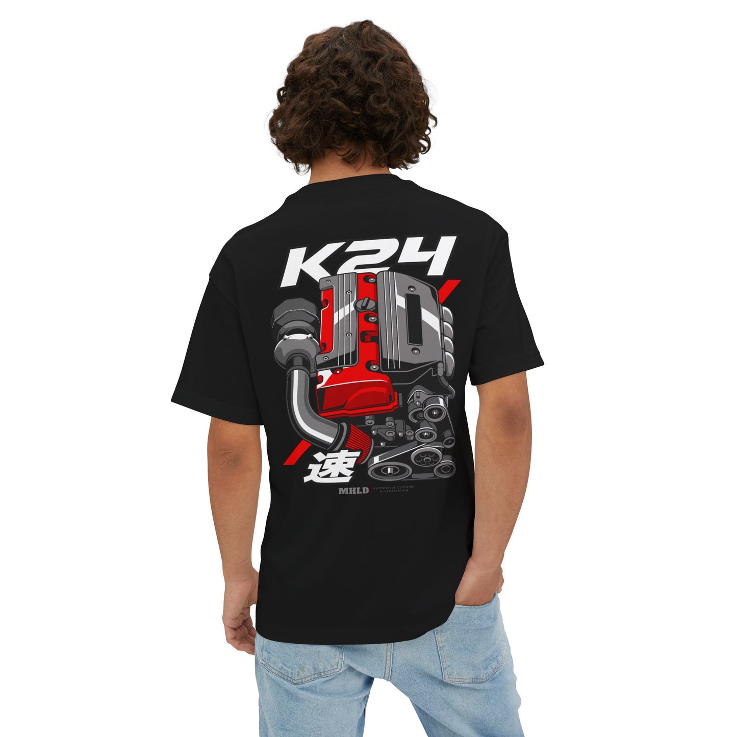 K24 Engine Unisex Two Sides Printed Boxy Tee