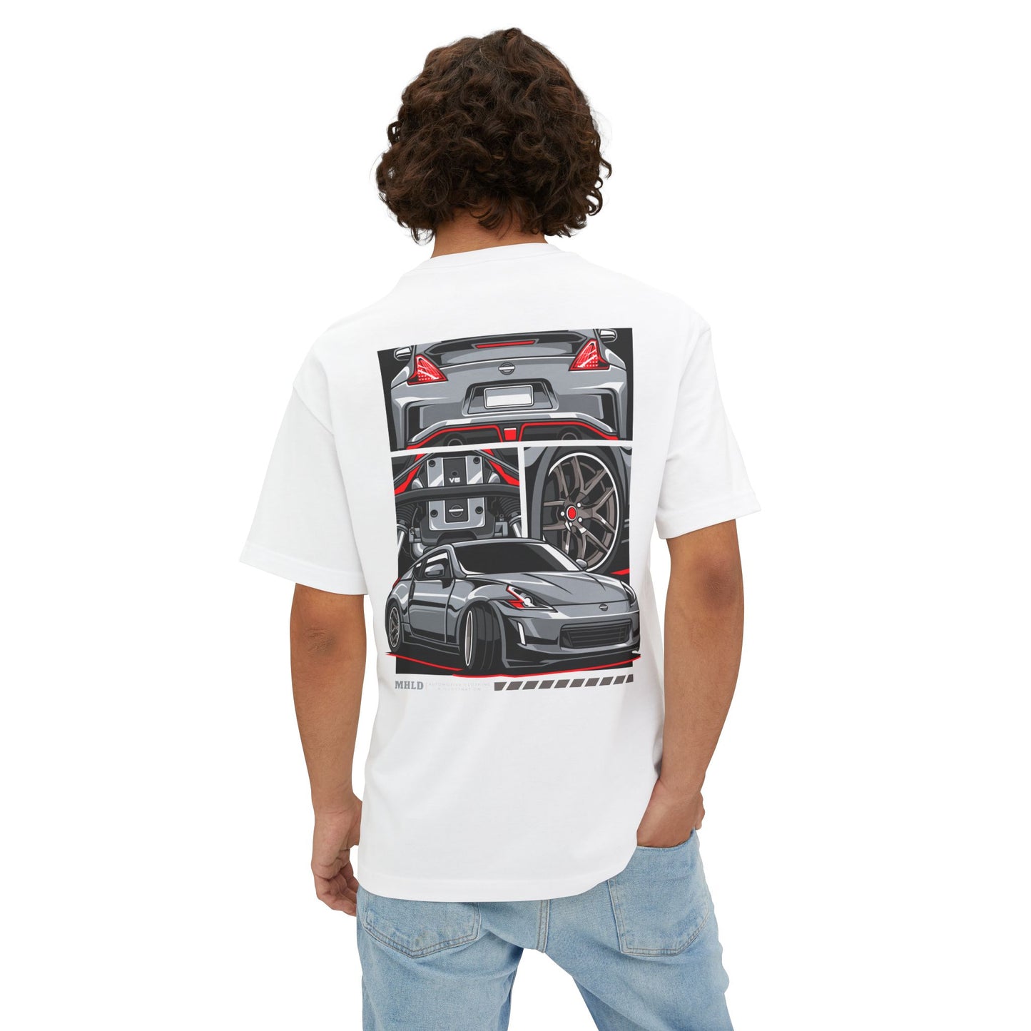 Nissan Fairlady 370Z Car Unisex Two Sides Printed Boxy Tee