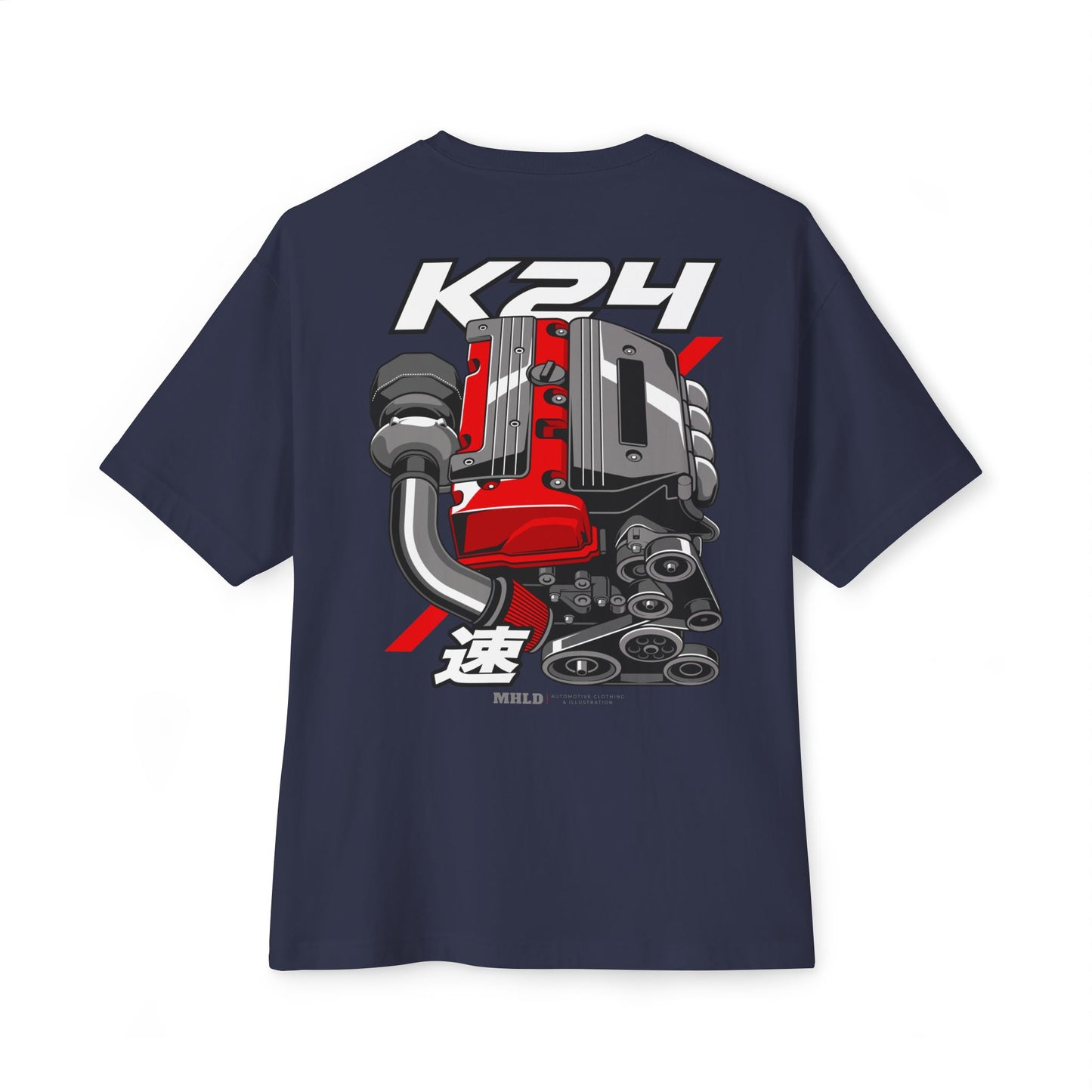 K24 Engine Unisex Two Sides Printed Boxy Tee