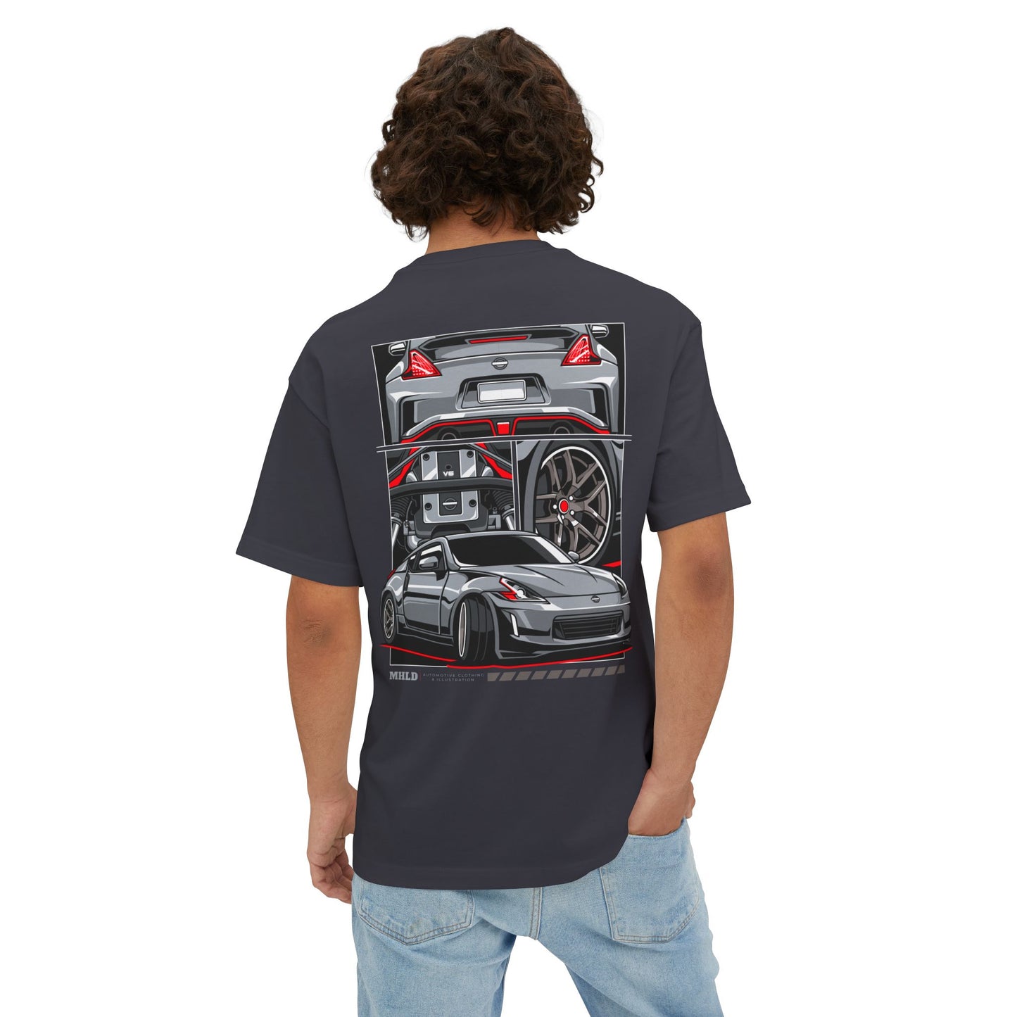 Nissan Fairlady 370Z Car Unisex Two Sides Printed Boxy Tee