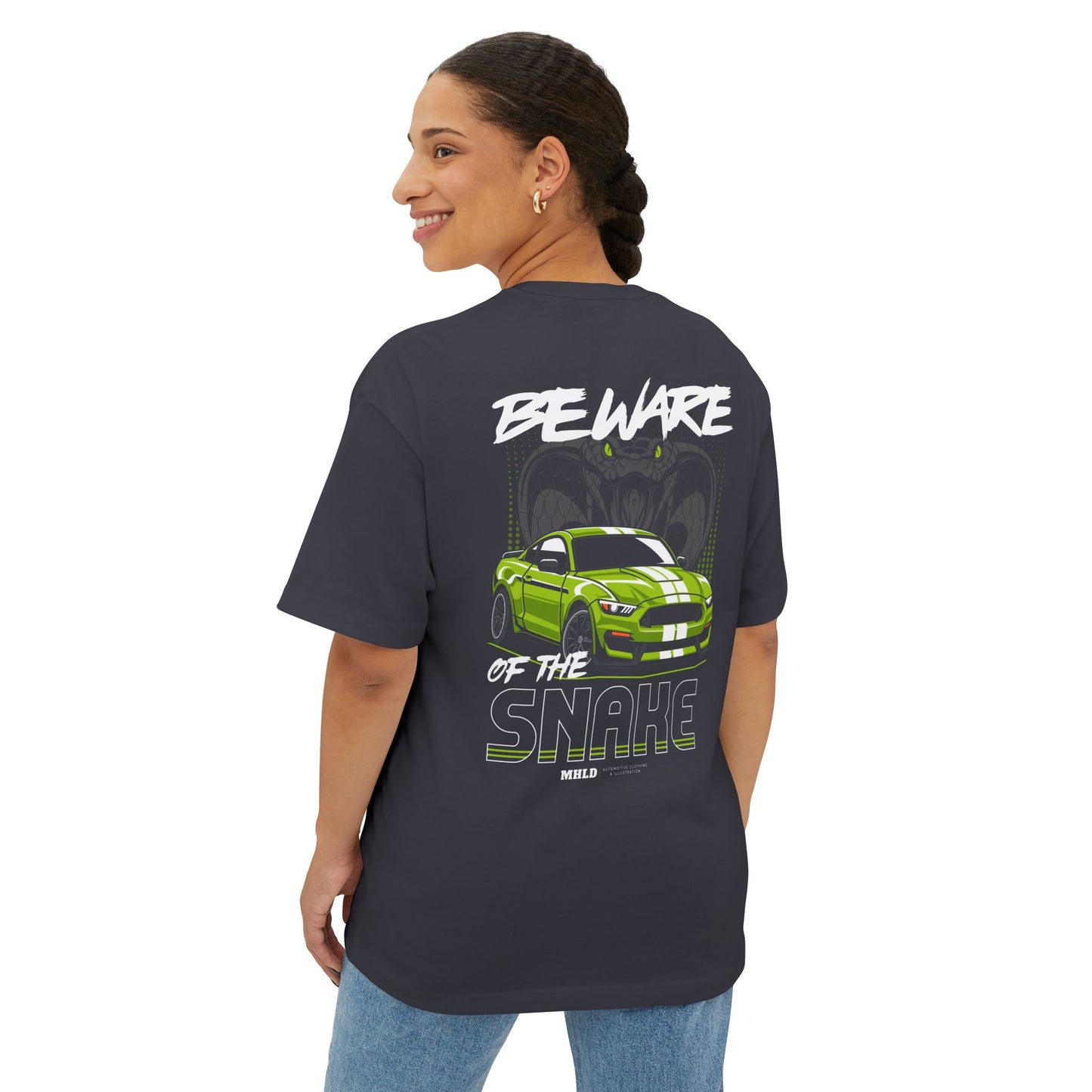 Ford Shelby GT500 Car Unisex Two Sides Printed Boxy Tee